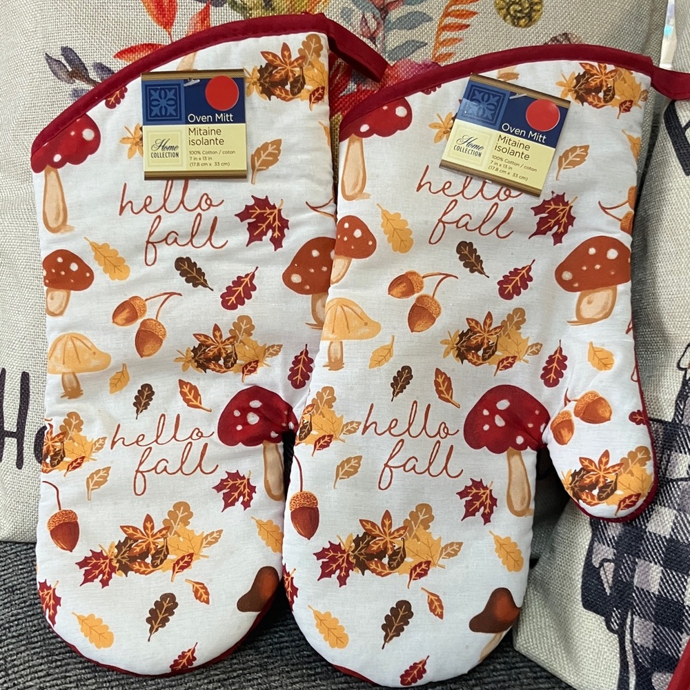 Home Collection Fall Kitchen Set - Red and White - Picture 4 of 6